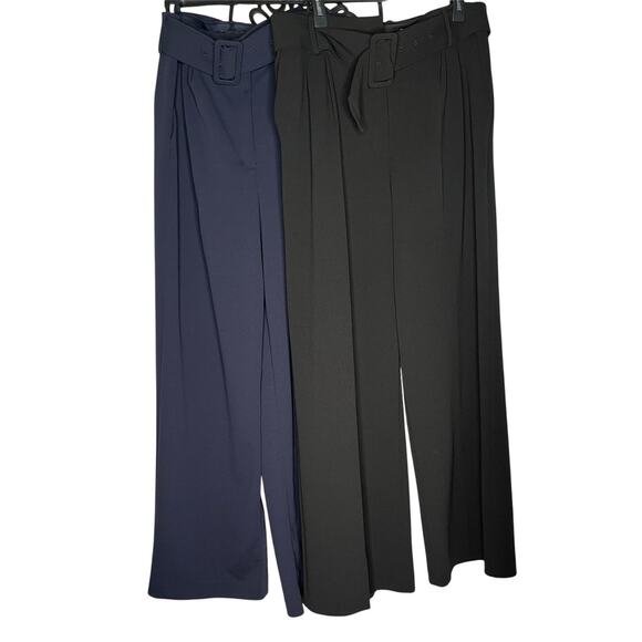 Express Wide Leg Super High Rise Dress Pants Bundle Sz 14R Black & Blue - Picture 1 of 15
